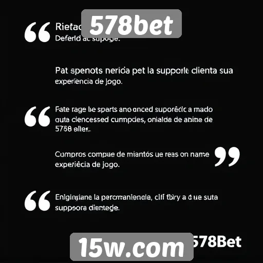 Feedback dos usuários sobre o suporte ao cliente da 578bet